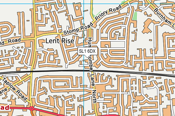 SL1 6DX map - OS VectorMap District (Ordnance Survey)