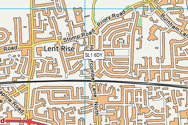 SL1 6DY map - OS VectorMap District (Ordnance Survey)