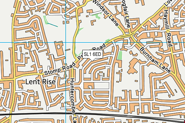 SL1 6ED map - OS VectorMap District (Ordnance Survey)