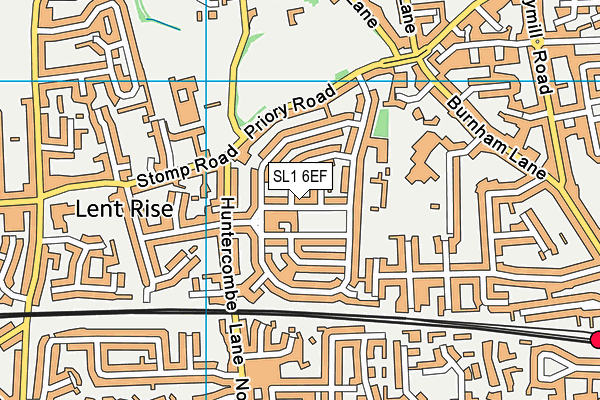 SL1 6EF map - OS VectorMap District (Ordnance Survey)