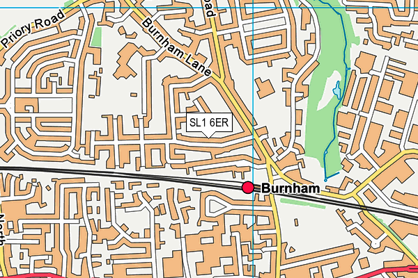 SL1 6ER map - OS VectorMap District (Ordnance Survey)