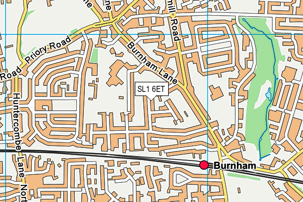 SL1 6ET map - OS VectorMap District (Ordnance Survey)