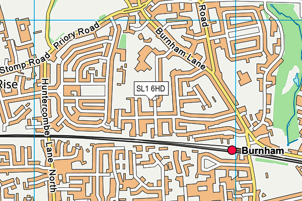 SL1 6HD map - OS VectorMap District (Ordnance Survey)