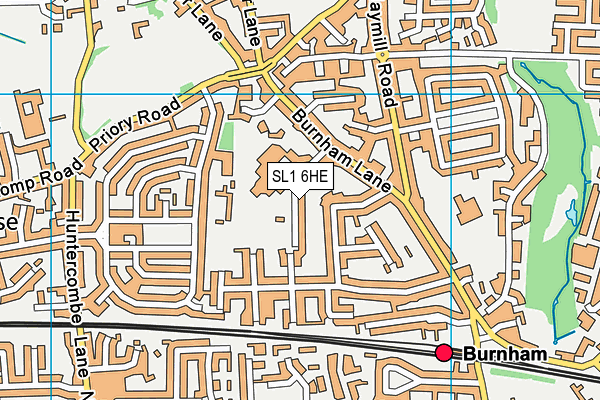 Priory School map (SL1 6HE) - OS VectorMap District (Ordnance Survey)