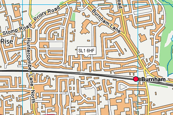SL1 6HF map - OS VectorMap District (Ordnance Survey)