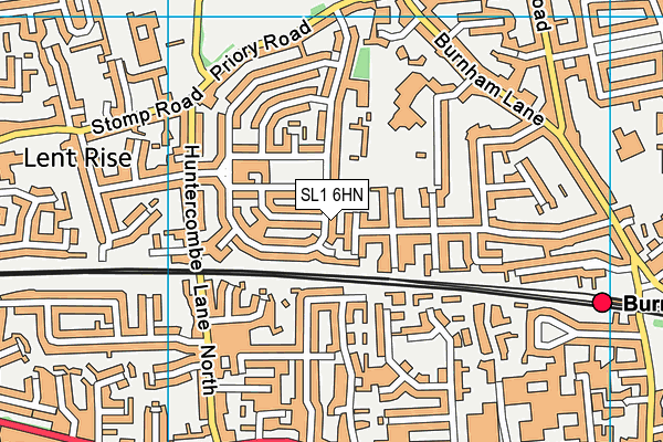 SL1 6HN map - OS VectorMap District (Ordnance Survey)