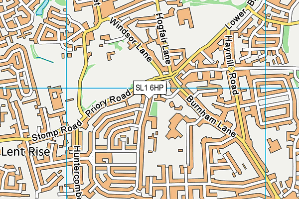 SL1 6HP map - OS VectorMap District (Ordnance Survey)