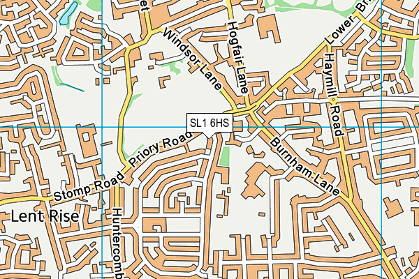 SL1 6HS map - OS VectorMap District (Ordnance Survey)