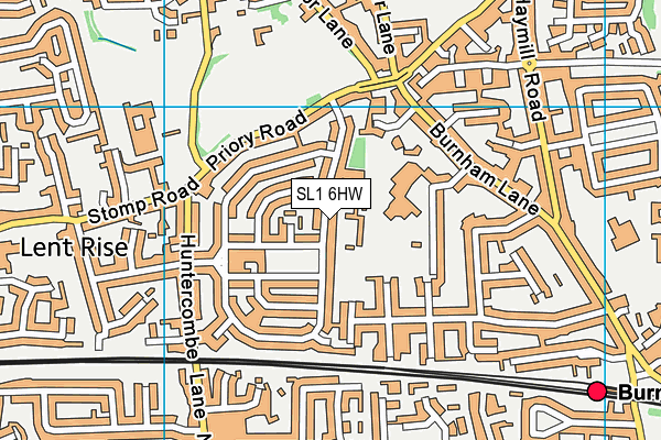 SL1 6HW map - OS VectorMap District (Ordnance Survey)