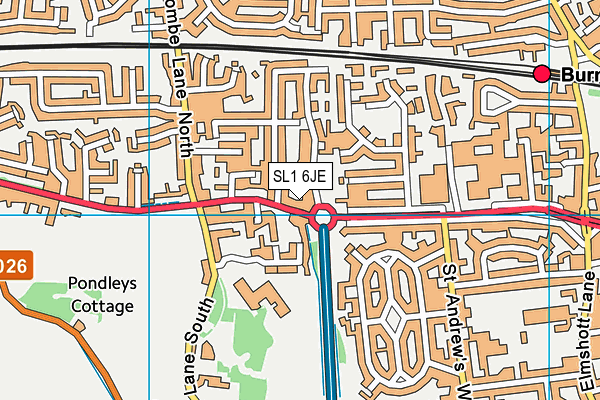 SL1 6JE map - OS VectorMap District (Ordnance Survey)