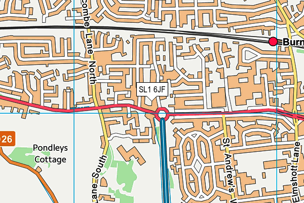 SL1 6JF map - OS VectorMap District (Ordnance Survey)