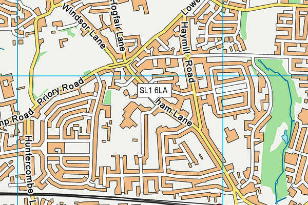 SL1 6LA map - OS VectorMap District (Ordnance Survey)