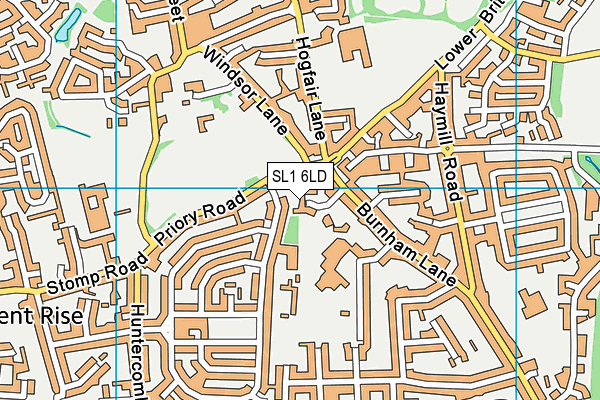 SL1 6LD map - OS VectorMap District (Ordnance Survey)