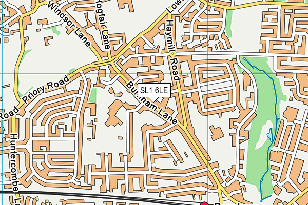SL1 6LE map - OS VectorMap District (Ordnance Survey)