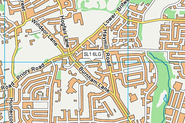 SL1 6LG map - OS VectorMap District (Ordnance Survey)