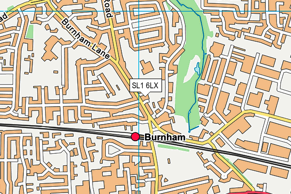SL1 6LX map - OS VectorMap District (Ordnance Survey)