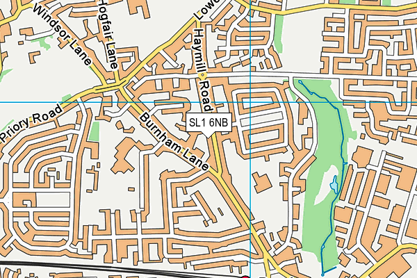SL1 6NB map - OS VectorMap District (Ordnance Survey)