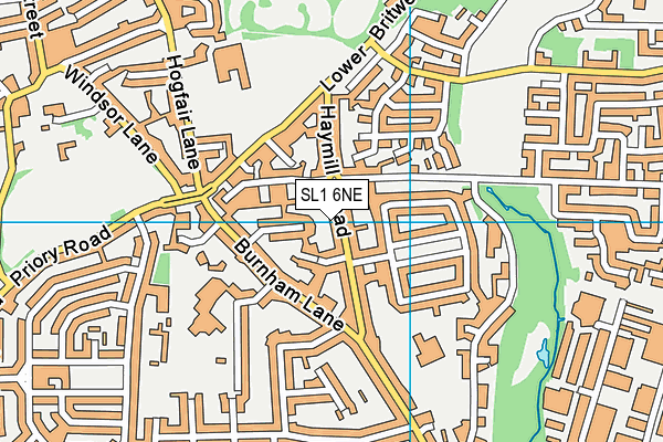 SL1 6NE map - OS VectorMap District (Ordnance Survey)