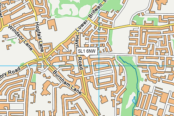 SL1 6NW map - OS VectorMap District (Ordnance Survey)