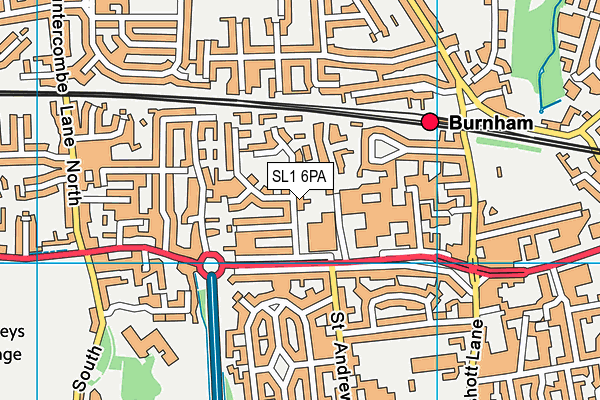 SL1 6PA map - OS VectorMap District (Ordnance Survey)