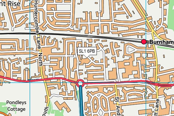 SL1 6PB map - OS VectorMap District (Ordnance Survey)