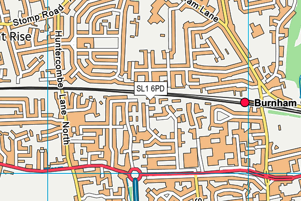 SL1 6PD map - OS VectorMap District (Ordnance Survey)