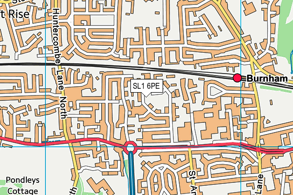 SL1 6PE map - OS VectorMap District (Ordnance Survey)