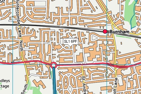 SL1 6PF map - OS VectorMap District (Ordnance Survey)