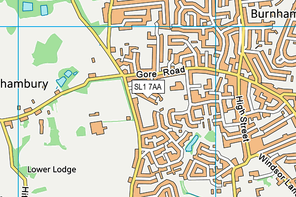 SL1 7AA map - OS VectorMap District (Ordnance Survey)