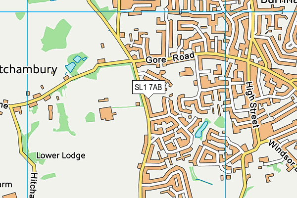 SL1 7AB map - OS VectorMap District (Ordnance Survey)