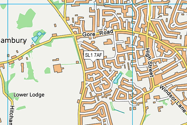 SL1 7AF map - OS VectorMap District (Ordnance Survey)