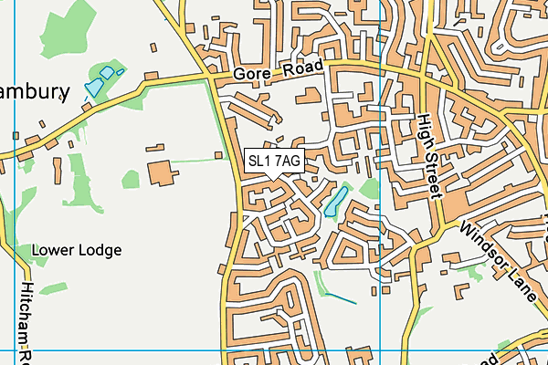 SL1 7AG map - OS VectorMap District (Ordnance Survey)