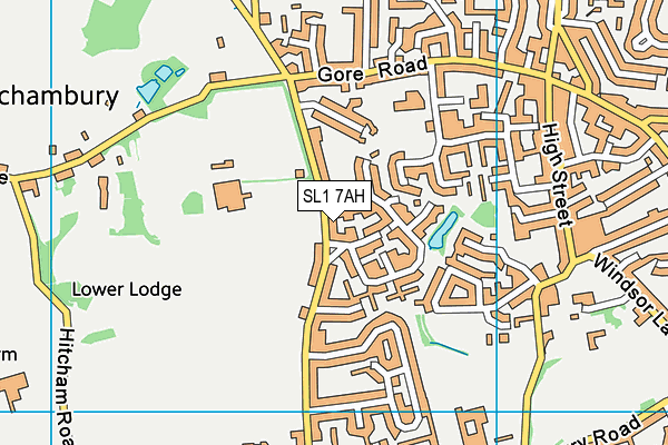 SL1 7AH map - OS VectorMap District (Ordnance Survey)