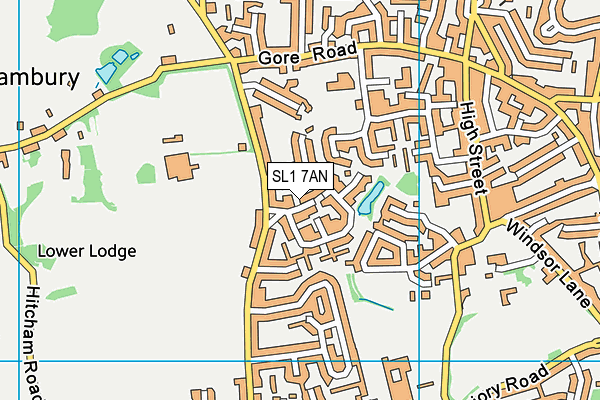 SL1 7AN map - OS VectorMap District (Ordnance Survey)