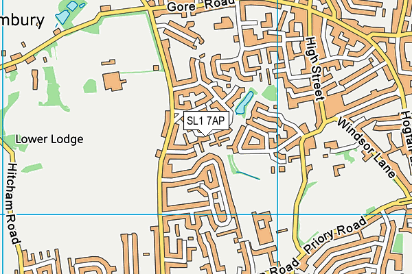 SL1 7AP map - OS VectorMap District (Ordnance Survey)