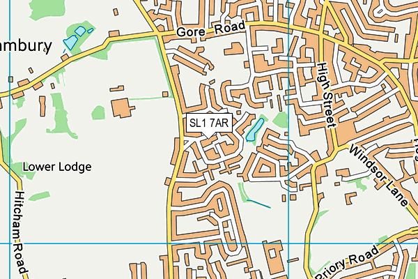 SL1 7AR map - OS VectorMap District (Ordnance Survey)