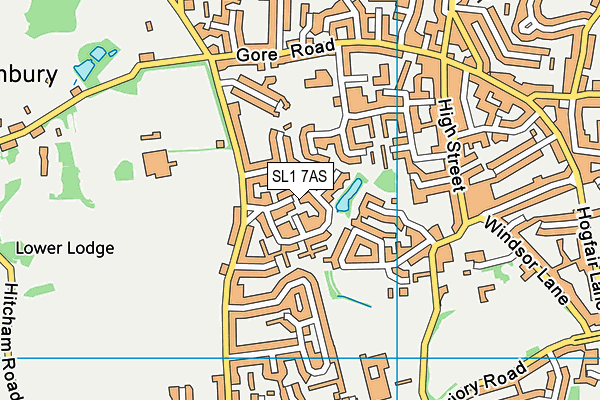 SL1 7AS map - OS VectorMap District (Ordnance Survey)