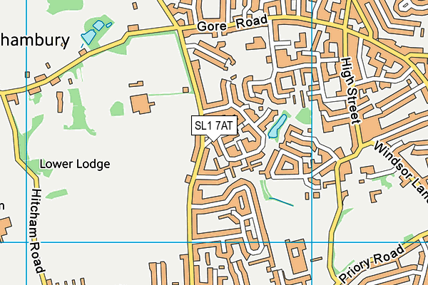 SL1 7AT map - OS VectorMap District (Ordnance Survey)