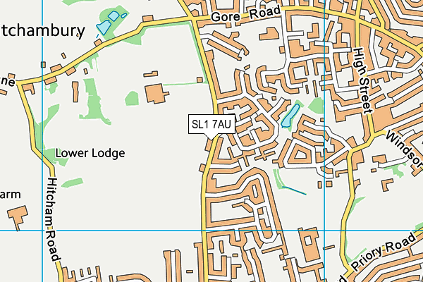 SL1 7AU map - OS VectorMap District (Ordnance Survey)