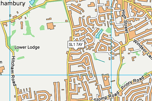 SL1 7AY map - OS VectorMap District (Ordnance Survey)