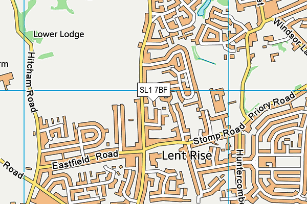 SL1 7BF map - OS VectorMap District (Ordnance Survey)