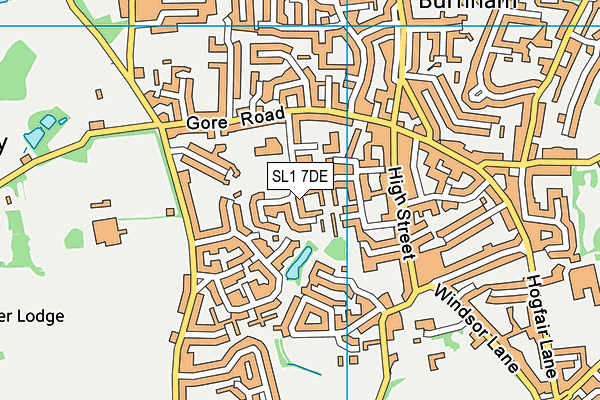 St Peter's C Of E Combined School map (SL1 7DE) - OS VectorMap District (Ordnance Survey)