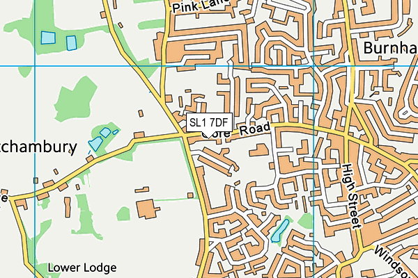 SL1 7DF map - OS VectorMap District (Ordnance Survey)
