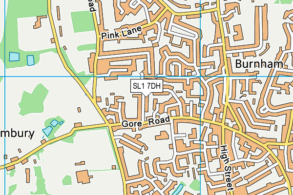 SL1 7DH map - OS VectorMap District (Ordnance Survey)