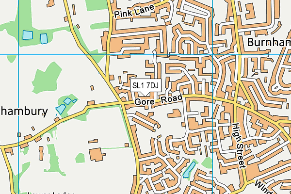 SL1 7DJ map - OS VectorMap District (Ordnance Survey)