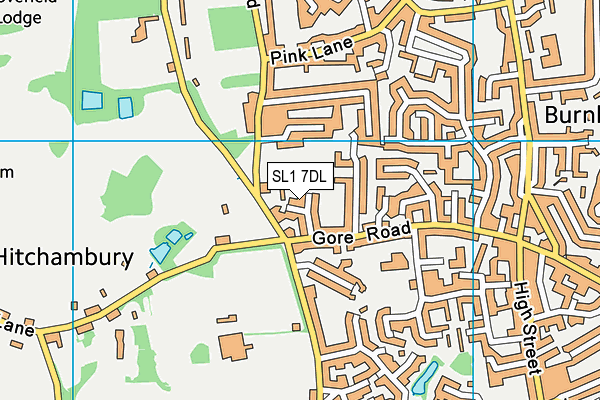 SL1 7DL map - OS VectorMap District (Ordnance Survey)