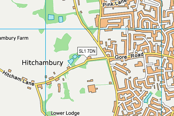 SL1 7DN map - OS VectorMap District (Ordnance Survey)