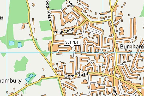 SL1 7DT map - OS VectorMap District (Ordnance Survey)