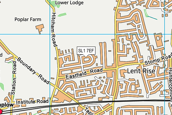 SL1 7EF map - OS VectorMap District (Ordnance Survey)