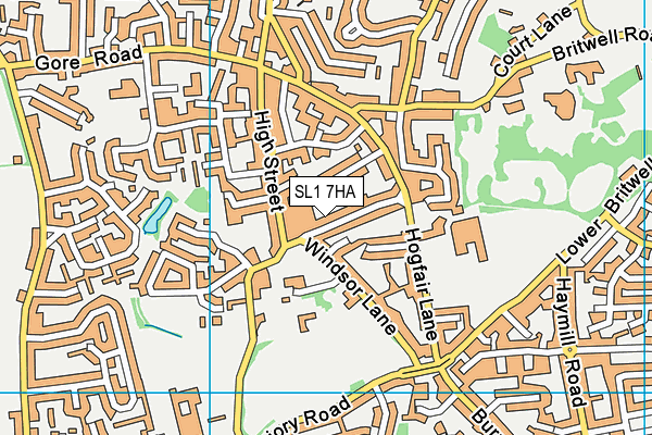 SL1 7HA map - OS VectorMap District (Ordnance Survey)